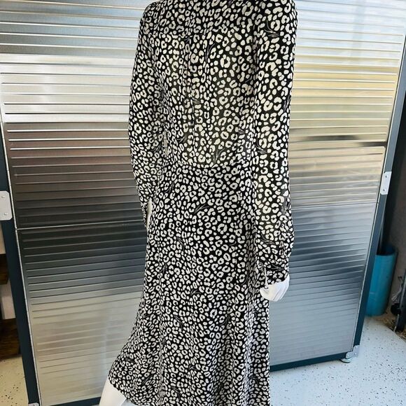 Michael Kors Leopard Print Georgette Shirtdress NwT XXS - Picture 12 of 16